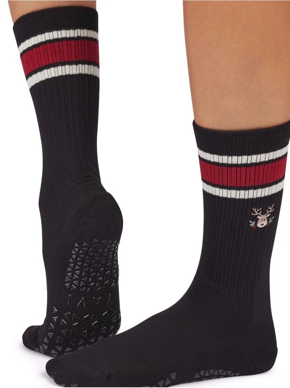 Unisex Tavi Kai Grip Socks with Reindeer 🦌🎄🦌